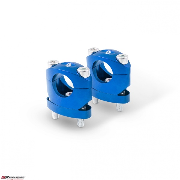 Adjustable handlebar clamps S3 blue